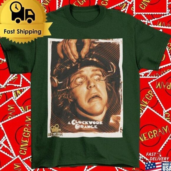 Clockwork Orange Movie Retro Tee Gift For Him Classic Film Graphic T-Shirt 170 - Picture 1 of 5